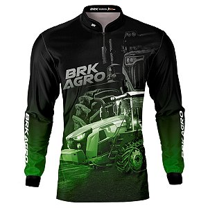 Camisa Agro BRK Trator 1167 Verde com UV50 +