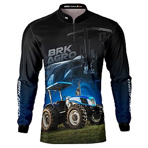 Camisa Agro BRK Trator TL5 Azul com UV50 +