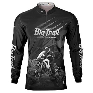 Camisa Motociclista BRK Tiger 1200 Rally Pro Preta com UV50+