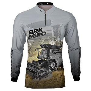 Camisa Agro BRK Colheitadeira Ideal Clara com UV50+