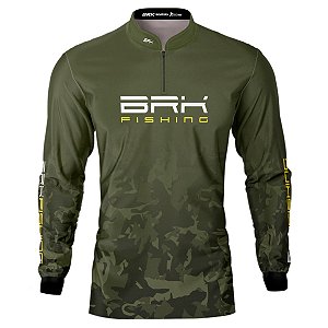 Camisa de Pesca BRK Tem Dourado na Linha com UV50+