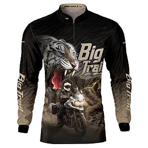 Camisa Motociclista BRK Tiger 1200 Preta com UV50+