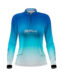 Camisa de Pesca Feminina BRK Azul Degradê com UV50+