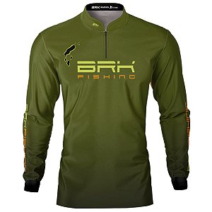 Camisa de Pesca BRK Fishing Verde Tucunaré com Proteção UV50+