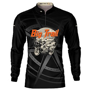 Camisa Motociclismo BRK Big Trail Preta com UV50+