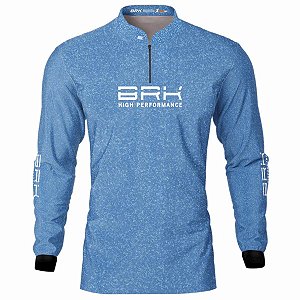 Camisa de Pesca BRK Azul com Proteção UV50+