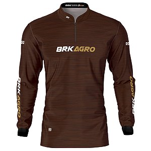 Camiseta Agro BRK Mescla Marrom Yellowstone com Proteção UV50+