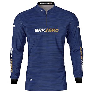 Camiseta Agro BRK Mescla Azul Petróleo com Proteção UV50+