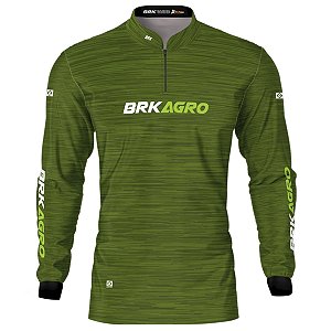 Camiseta Agro BRK Mescla Verde com Proteção UV50+