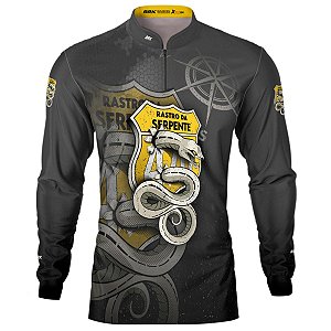 Camisa Motociclismo BRK Rastro da Serpente Cinza com UV50+