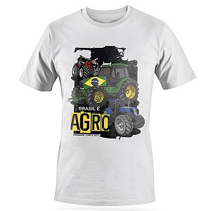 Camiseta Casual BRK Brasil é Agro em Algodão Egípcio