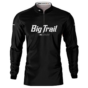 Camisa Motociclismo BRK Big Trail Full Black Com UV50+