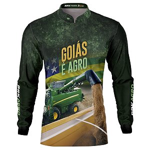 Camisa Agro BRK Verde Goiás é Agro com Proteção UV50+