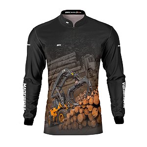 Camisa BRK Profissão Madeireira Preta com UV50 +