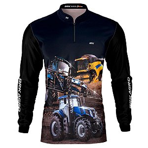 Camisa Agro BRK Azul Marinho Tríade com Proteção UV50+