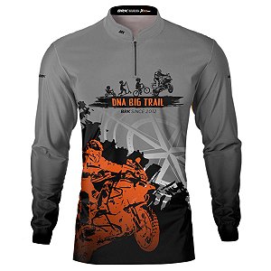 Camisa Motociclismo BRK Evolução Big Trail Escura Com UV50+