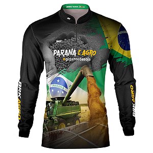 Camisa Agro BRK Paraná é Agro Soja com UV50 +