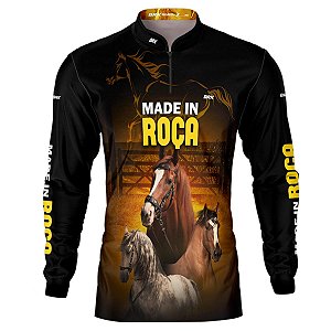 Camisa Agro BRK Cavalos Made In Roça com Proteção UV50+