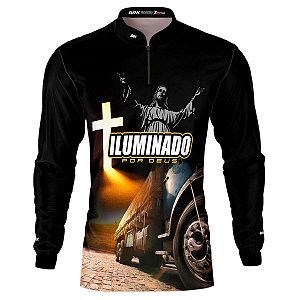 Camisa BRK Caminhão Iluminado Por Deus Fé Com Proteção UV50 +