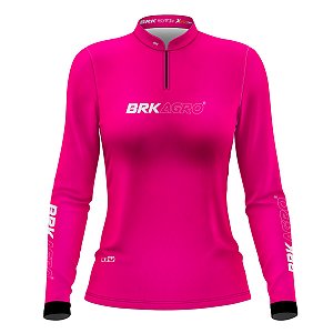 Camisa Agro Brk Rosa Clean com Proteção UV50+