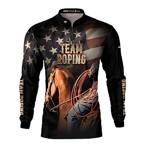 Camisa Agro Brk Team Roping Estados Unidos com Proteção UV50+