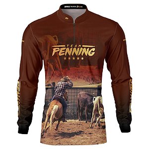 Camisa Agro BRK Team Penning Marrom com UV50+