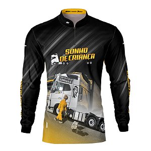 Camisa de Caminhão BRK para Caminhoneiro Carreta Sonho de Criança com Proteção Solar UV50+