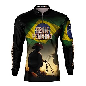 Camisa Agro Brk Team Penning Black Brasil Com UV50+