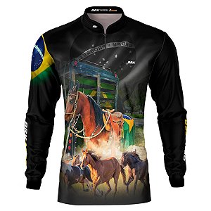 Camisa Agro BRK Cavalos Comitiva com UV50+