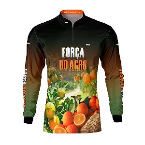 Camisa Agro Brk A Força do Agro Produtor de Laranja com UV50+