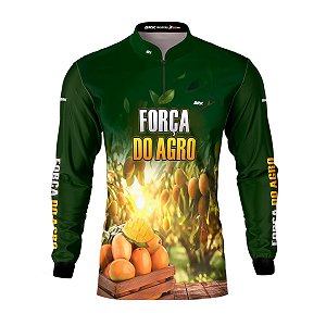 Camisa Agro Brk A Força do Agro Produtor de Manga com UV50+