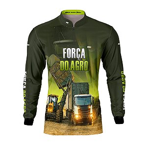 Camisa Agro Brk A Força do Agro Caminhão de Cana com UV50+