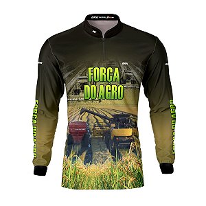 Camisa Agro Brk A Força do Agro Produtor de Arroz com UV50+