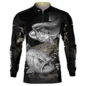 Camisa Agro BRK Preta Peixe Dourado com UV50 +