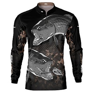 Camisa Agro BRK Preta Traíra com UV50 +