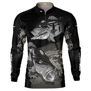 Camisa Agro BRK Preta Tucunaré Açu com UV50 +