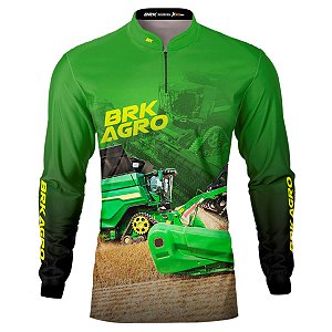 Camisa Agro BRK Colheitadeira X9 Verde com UV50+