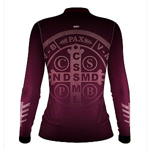 Camisa Agro BRK Medalha de São Bento Rosa e Preto com UV50+
