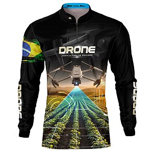 Camisa Agro BRK Drone Monitoramento com UV50+