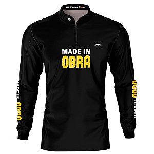 Camisa Agro BRK Made In Obra Full Black com UV50+