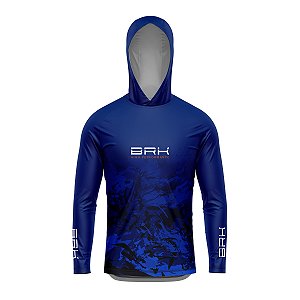 Camisa de Pesca com Capuz Brk Peacock Bass com Proteção UV50+