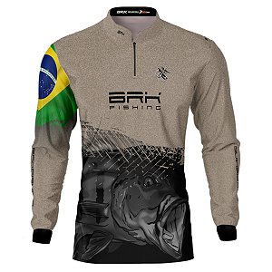 Camisa de Pesca BRK Garateia Tucunaré Brasil com UV50+