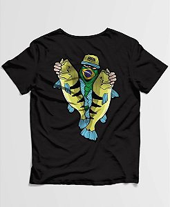 Camiseta Brk Fishing Pescador Tucunaré com Algodão Egípcio