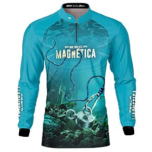 Camisa de Pesca BRK Pesca Magnética Clara com UV50+