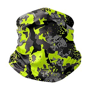 Bandana Tubeneck Verde Fluorescente Camuflado BRK com  UV50+