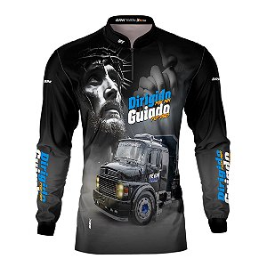 Camisa de Caminhão BRK para Caminhoneiro Dirigido por Mim, Guiado por Deus com Proteção Solar UV50+