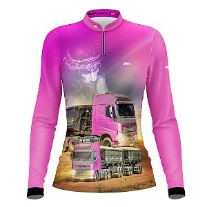 Camisa de Caminhão BRK Caminhão de Rodagem Feminina com UV50+