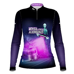 Camisa de Caminhão BRK Forças Alienígenas Feminina com UV50+