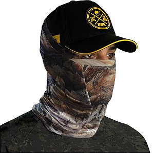 Bandana Black Mask Brk Camuflada Textura Tronco Árvore Com Proteção UV50+