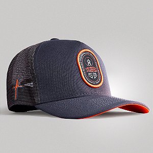 Boné Trucker Brk Nossa Senhora Aparecida Cinza e Laranja